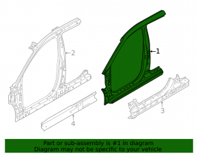 Body pillar central right Kia Niro 23-