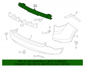Honda CRV 12-16 Rear Bumper Reinforcement Rusty