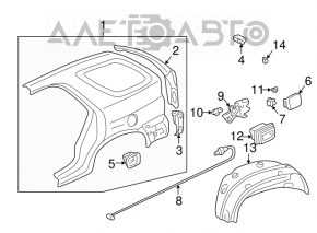 Left Ventilation Shield for Acura MDX 07-13