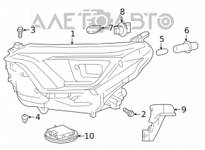 Toyota Rav4 16-18 LED Right Front Headlight Assembly
