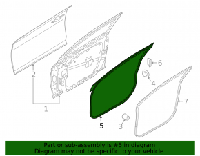 Hyundai Sonata 15-19 front left door seal