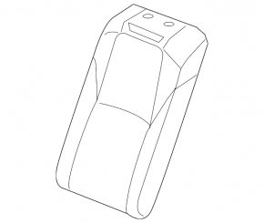 Rear seat back trim, 2nd row, left, Honda Accord 19-22, black combination leather, Sport