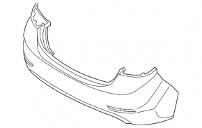 Rear bumper bare Hyundai Elantra UD 14-16