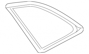 Rear right window, blind glass, Audi Q5 8R 09-17, tinted, matte black