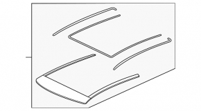 Front roof trim Audi A3 8V 15-20 4d, 5d, gloss