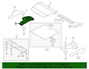 Foam plastic right Subaru Outback 15-19