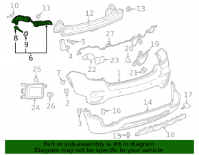 Rear bumper mount on the wing right Chevrolet Trax 15-20