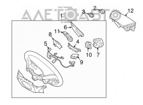 The lower left steering wheel control buttons of Hyundai Sonata 11-15 are worn out