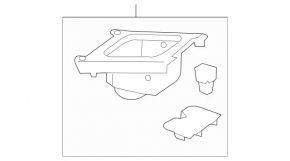 Mercedes CLA 14-19 center console cup holder black, with backlight