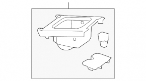 Mercedes CLA 14-19 center console cup holder black, with backlight