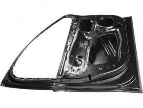 Front left door assembly for Ford Fusion mk5 13-20 hybrid, graphite J7, 2 chrome moldings, keyless handle with chrome, with code, dent, scratches and cracks in the trim