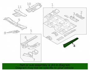 Right threshold Mazda CX-7 06-09