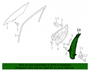 Front left window lifter with motor for Mazda CX-5 13-16