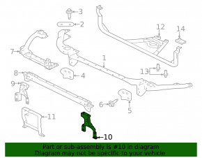 TV bracket lower left Jaguar F-Pace X761 17-