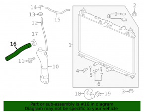 Upper Cooling Hose Honda Insight 19-22