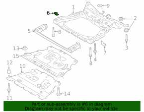 Front Subframe Reinforcement Bracket Right Volvo XC60 18-21