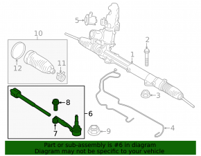 Steering rod with tip left BMW X5 F15 14-18