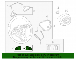Audi A6 C8 19-21 steering wheel controls without heated steering wheel
