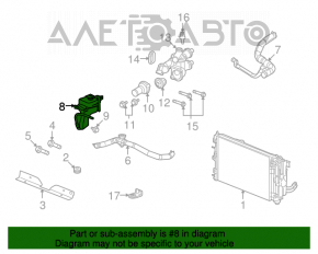 Jeep Compass 11-16 2.0 2.4 Coolant Expansion Tank with Cap