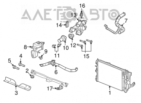 Jeep Compass 11-16 2.0 2.4 Coolant Expansion Tank with Cap
