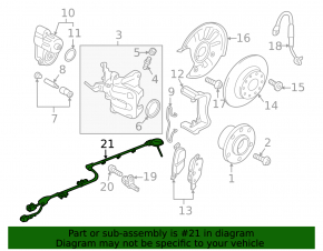 ABS sensor wire rear left Audi A3 22-26 AWD