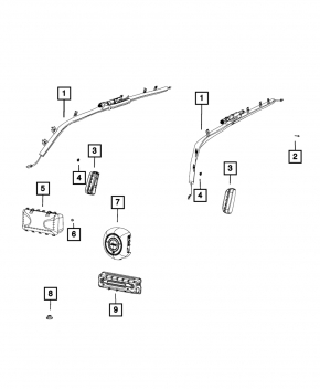 Airbag in the steering wheel driver's Jeep Compass 17-