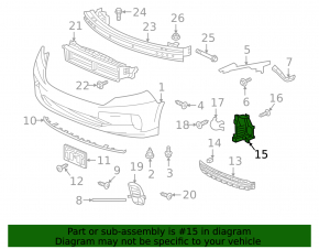 Left fog light bracket Honda Odyssey 21-24