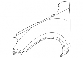 Front right wing VW Touareg 11-17