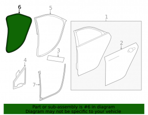 Rear left door seal for Cadillac CTS 14-19