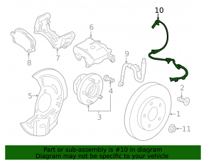 ABS sensor front left GMC Terrain 18-