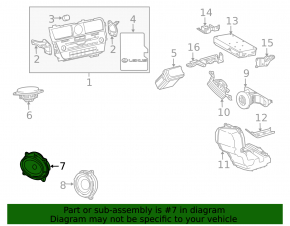 Front left door speaker Lexus RX350 RX450h 16-22