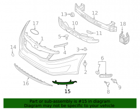 Right fog light frame for Kia Optima 11-13 pre-restyling