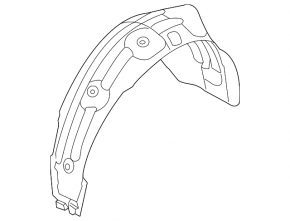 Kia Sportage 17-19 right rear fender liner, felt
