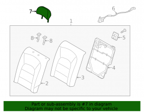 Rear left headrest Kia Forte 4d 17-18