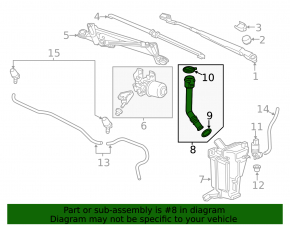 Buick Encore 13-16 washer reservoir neck with cap