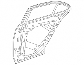 Bare rear left door Mercedes W213 E 17-23