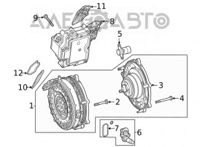 Electric motor mount for automatic transmission Mercedes W167 GLE 450 20-23