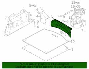 Ford Focus mk3 11-18 4d trunk opening trim center, scratch