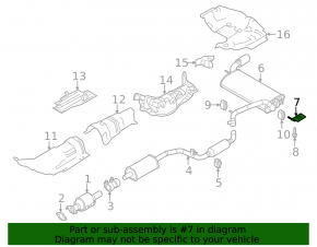 Rear left muffler bracket Ford C-max MK2 13-18