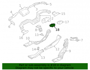Mazda 6 18-21 black center left front panel air vent deflector