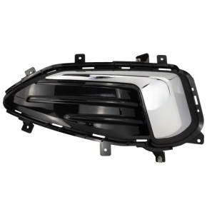 Right front bumper grille for Ford Edge 23-24 without fog lights, gloss black with chrome molding