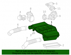 Mercedes W211 V6 V8 Air Filter Housing
