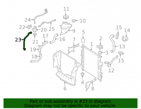 Upper cooling pipe Mercedes W164 ML350