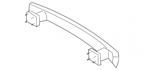 Mercedes W211 rear bumper reinforcement without fangs