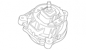 Left engine mount for BMW 3 Series F30 12-18 330e, 2017-19, without AWD, with hybrid