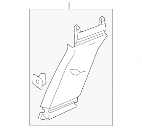 Chevrolet Volt 16 center pillar trim, upper belt, right, gray