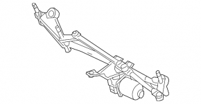 Windscreen wiper linkage with motor for Infiniti QX30 17-19