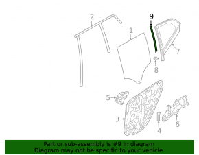 Door trim side rear left Volvo XC40 19-25 rear
