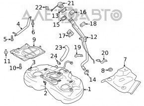 Fuel filler neck Subaru Forester 19-24 SK