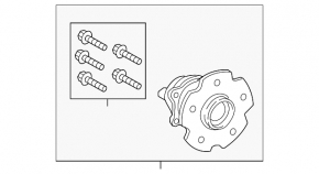 Rear right hub Toyota Rav4 13-18 AWD